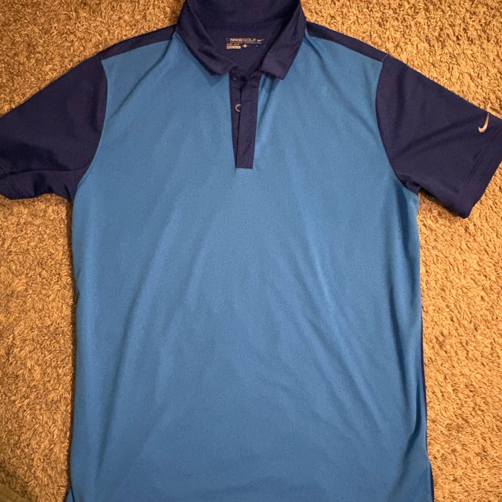 Nike Golf Men's Two-Tone Blue Polo Shirt